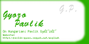 gyozo pavlik business card